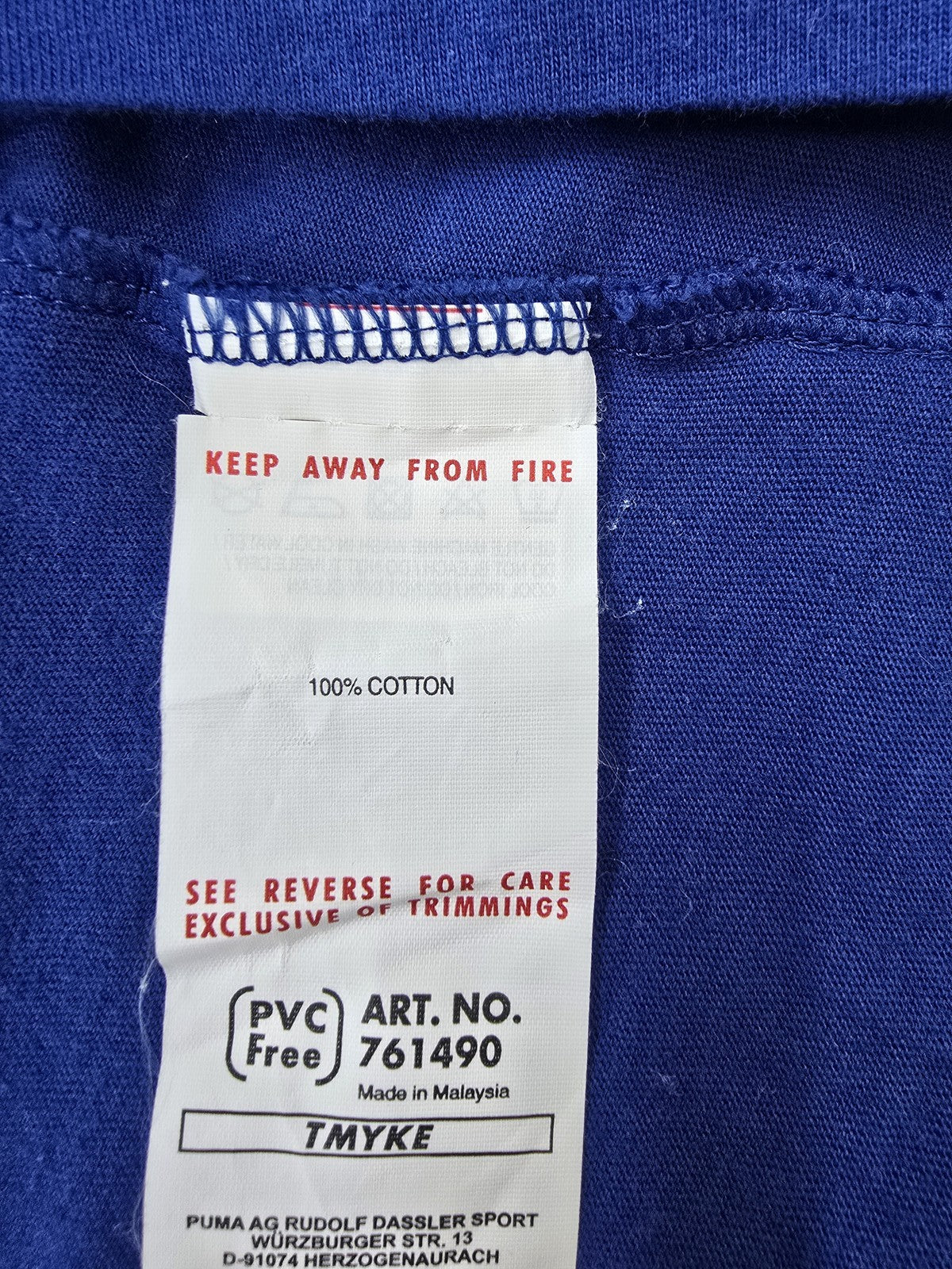 Puma Scuderia Ferrari Men's Blue M T-Shirt 100% Cotton Motorsport