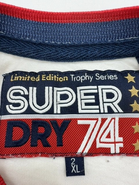 Superdry Men White Trophy Series Graphic T-Shirt 2XL Regular