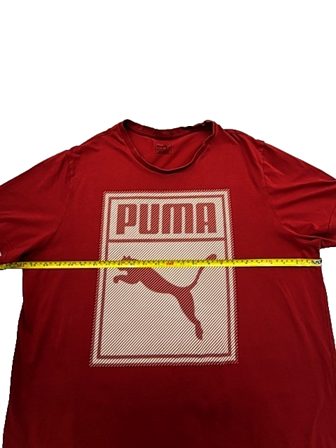 Puma Men's Red Short Sleeve T-Shirt XXL Regular Fit Crew Neck