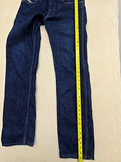Diesel Dughan Straight Leg Jeans Men 28 Dark Blue 5 Pocket Button Fly