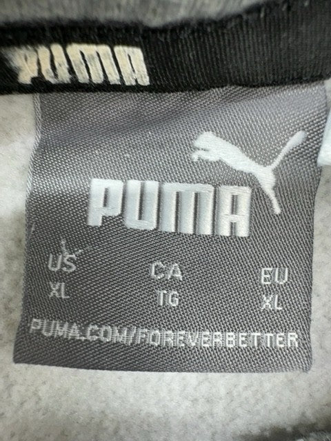Puma Men's Gray Hooded Pullover Fleece Hoodie XL
