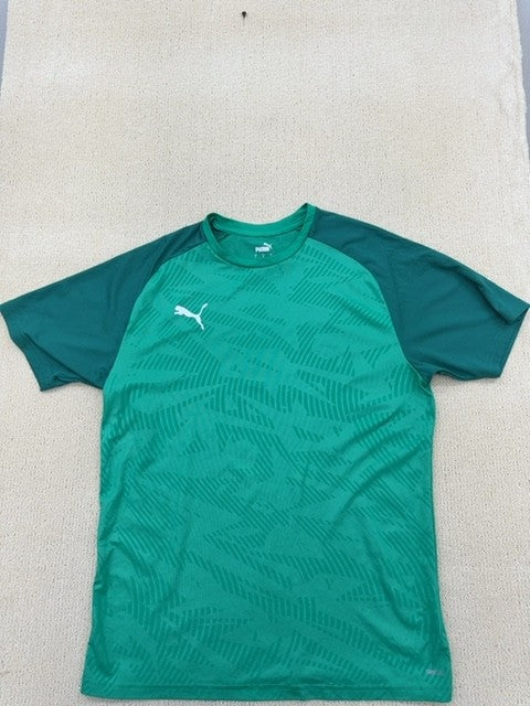 Puma Men's Green Jersey – Size L, Brand Department Type Style, Short Sleeve