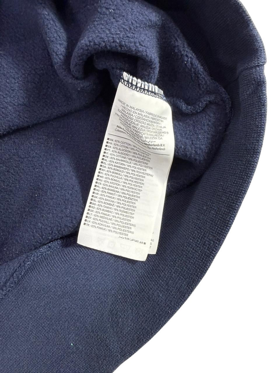 Nike Men's Crewneck Sweatshirt Blue Colorblock Long Sleeve Casual Size Small