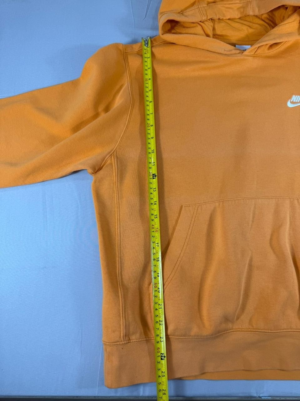 Nike Men's Orange Pullover Hoodie Fleece Lined Sweatshirt Size M