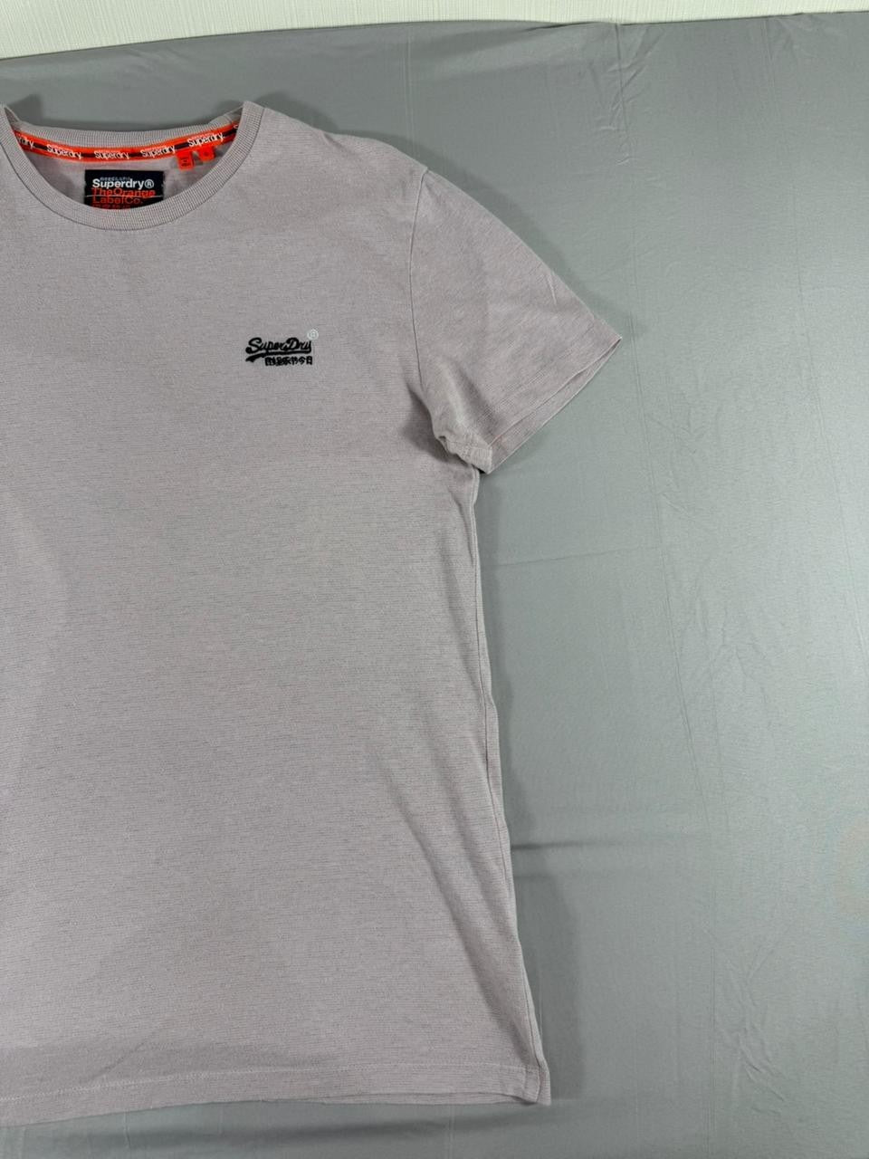 Superdry Men's Small S Gray Short Sleeve T-Shirt Classic Logo Crew Neck
