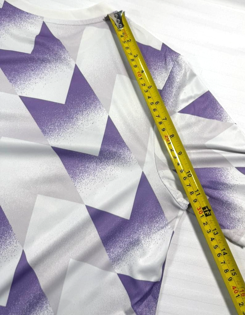 Adidas White Purple Pre-Match Football Shirt Jersey - Size XL