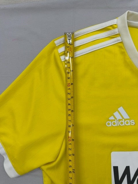 Adidas Men's Yellow VfR Bachem Jersey V-Neck M Vintage