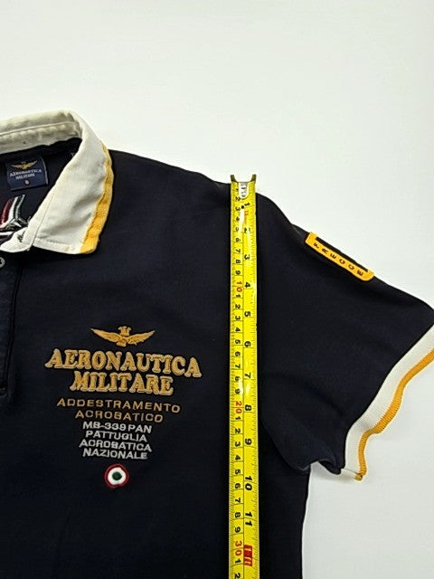 Aeronautica Militare Men Black Polo Shirt size XXL product image 6