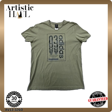 Adidas Men's T-Shirt XL Olive Green Regular Fit Short Sleeve