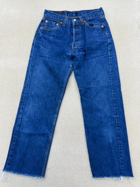 Levi's 501 Men's Indigo Blue Jeans W29 L34 Straight Fit Vintage