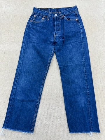 Levi's 501 Men's Indigo Blue Jeans W29 L34 Straight Fit Vintage