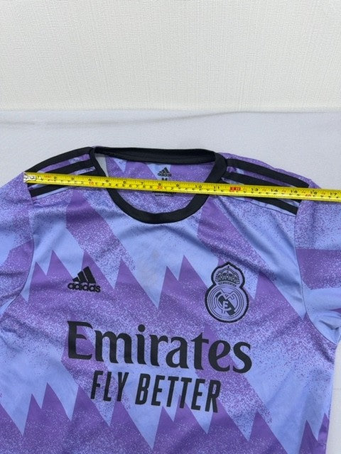 Adidas Men's M Purple Soccer Jersey Short Sleeve Team Crest Embroidered