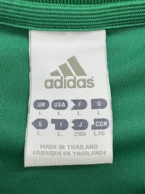 Adidas Green Stripe Short Sleeve Crewneck T-Shirt L Unisex