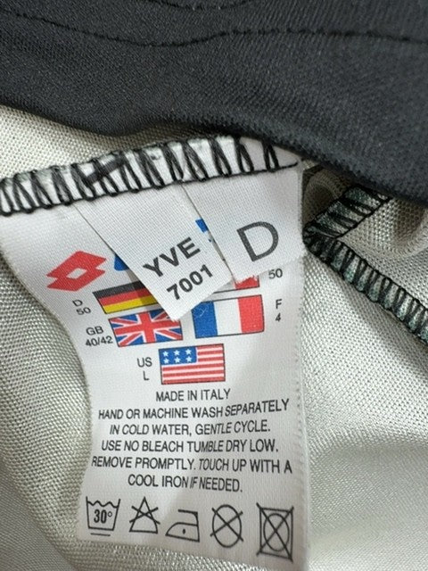 Lotto 2002 Vintage Grey Striped V-Neck Training Shirt L Men Italy