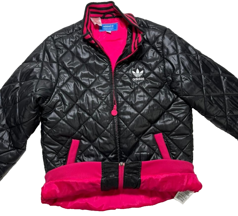Adidas Puffer Jacket For Girls, Black & Pink