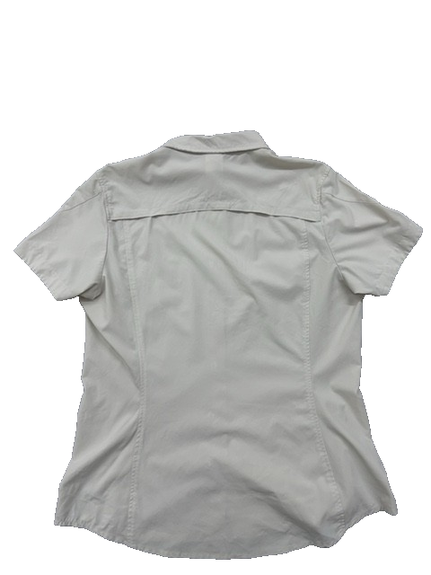 The North Face Women's Grey Short Sleeve Button-Down Shirt L Regular