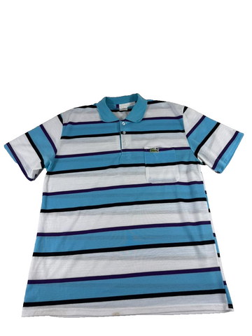 Lacoste Men's Medium Striped Polo Short Sleeve Cotton