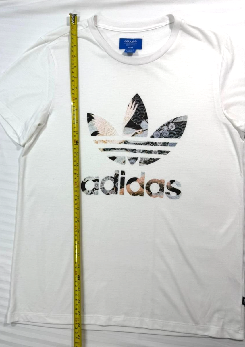 Adidas Originals Rita Ora White Smoke Trefoil T-Shirt - Size S