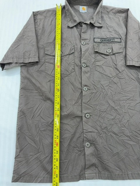 Carhartt Men's Dark Khaki Rugged Flex Canvas Work Shirt M