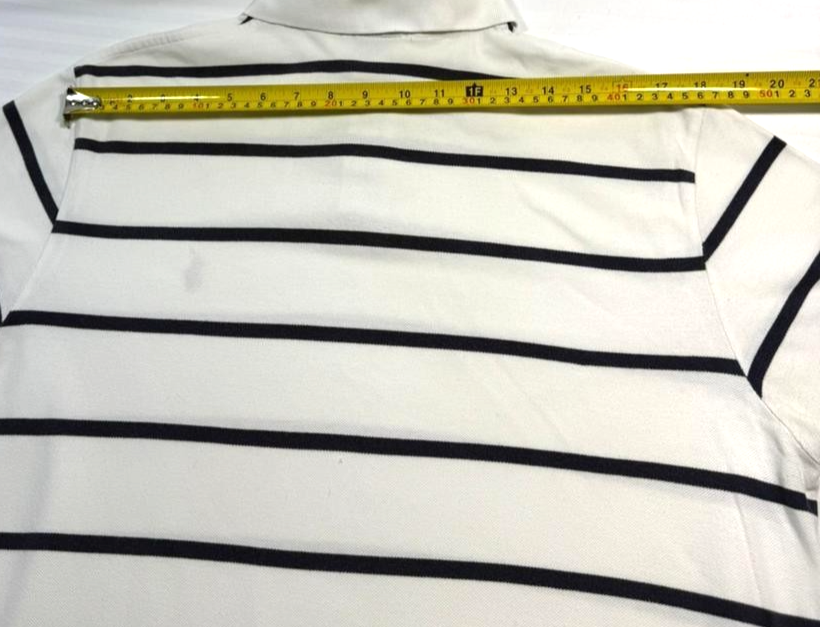 Polo Ralph Lauren Classic Fit Soft Cotton Polo Shirt In White With Navy Blue -XL