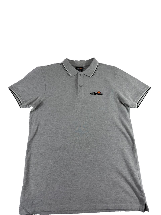 Ellesse Classic Men's Polo Shirt Gray Size M Short Sleeve