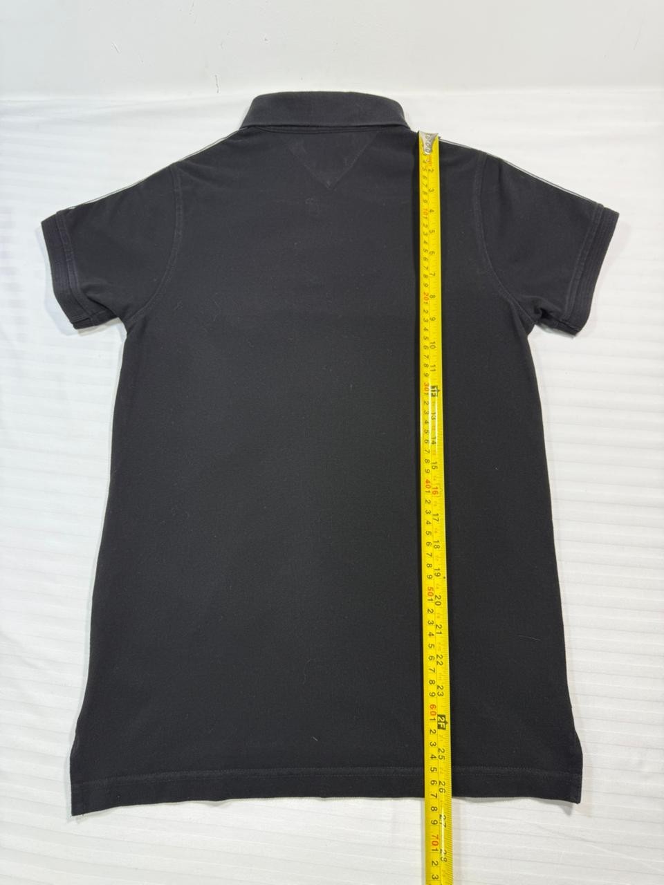 Tommy Hilfiger Regular Fit Signature Collar Polo Shirt In Black - Size S