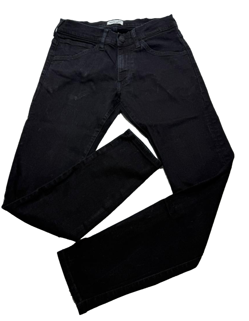 Wrangler Men's Bryson Jeans Black Relaxed Straight Fit Size 30 Denim