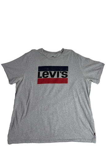 Levi's Men's Gray Graphic Logo T-Shirt Short Sleeve Casual Crew Neck Tee