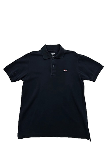 Reebok Men's Black Polo Shirt Size M Short Sleeve Cotton
