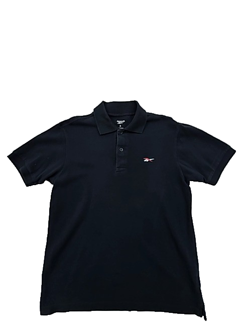 Reebok Men's Black Polo Shirt Size M Short Sleeve Cotton