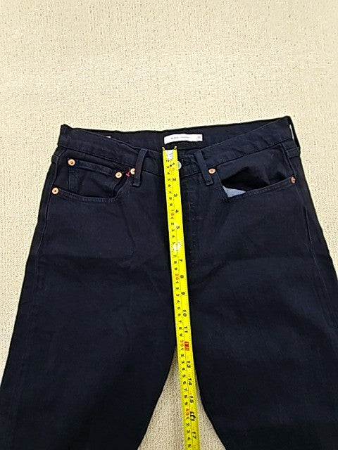 Levi's 501 Unisex Black Straight Leg Jeans 30x28 Mid Rise