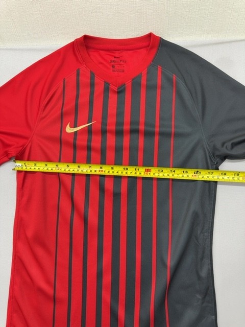 Nike Striped Division Dri-FIT Red/Black V-Neck Jersey M Slim Fit