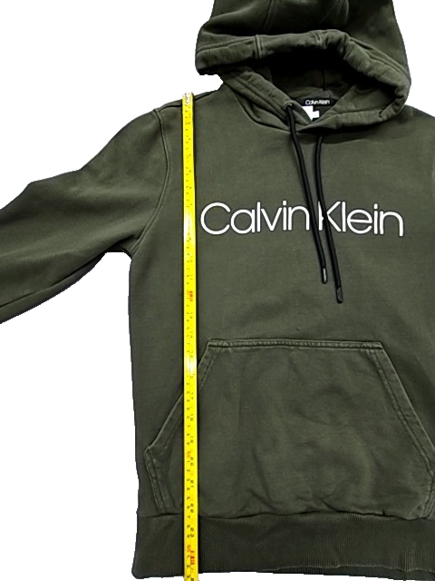 Calvin Klein Unisex Green Pullover Hoodie Size XS
