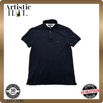 Tommy Hilfiger Men's Navy Slim Fit Polo Shirt Size M 1985