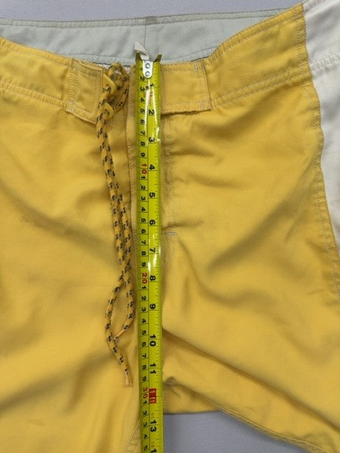 Nautica Men's Yellow Colorblock Board Shorts 32W Drawstring