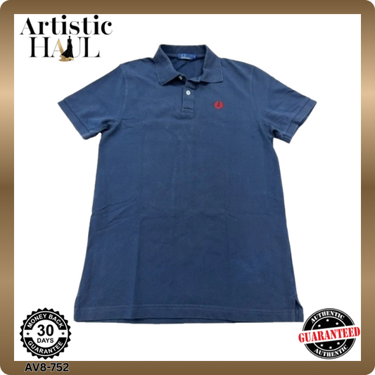 Fred Perry Men's Navy Polo Shirt – Size L, Cotton