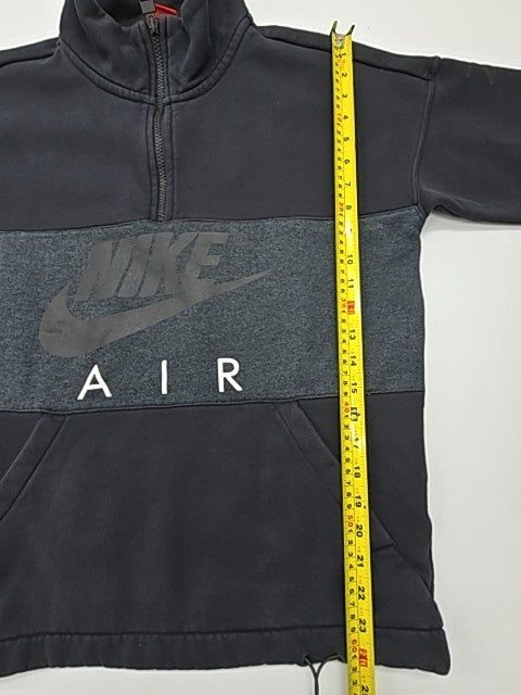 Nike Boys Black Quarter Zip Hoodie Size S Nike Air Logo Graphic Athletic