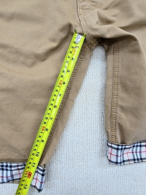 Burberry Prorsum Khaki Check Cotton Shorts Men's 32 Nova Check Lining