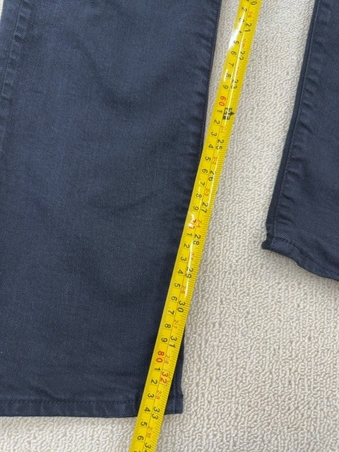 Unisex Adult Slim Fit Dark Blue Denim Jeans Button Closure Regular