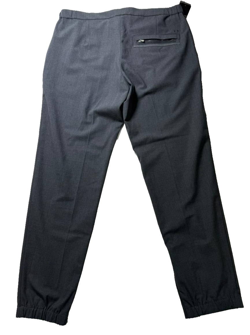 Emporio Armani Men�S Gray Tailored Pants | Slim Fit Zip Ankle | Size 54