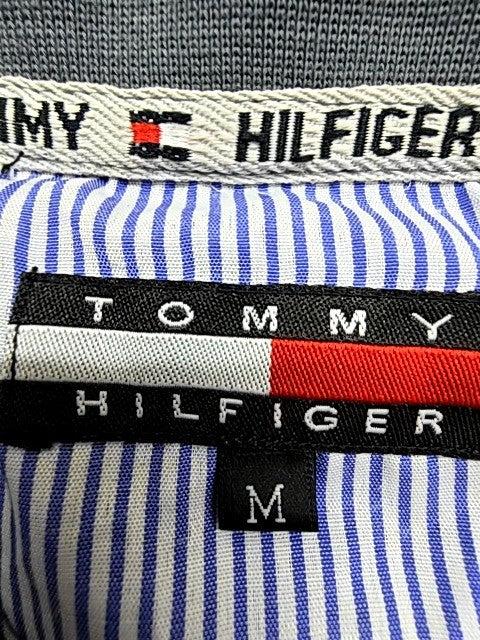 Tommy Hilfiger Men's Grey Polo Shirt Size M Regular Fit Cotton Logo