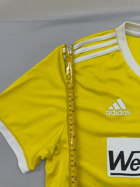 Adidas Men's Yellow AEROREADY V-Neck Jersey Size M