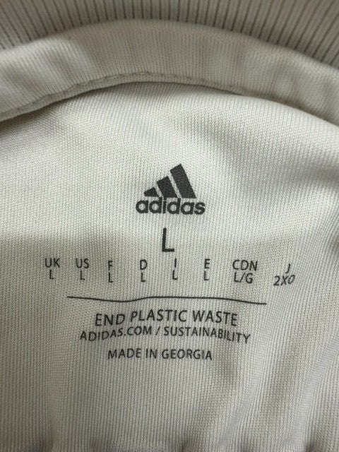 Adidas White L Short Sleeve Polo Jersey End Plastic Waste NWT