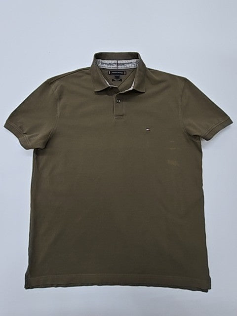 Tommy Hilfiger Men Olive Green 1985 Polo Shirt Size L Classic Fit