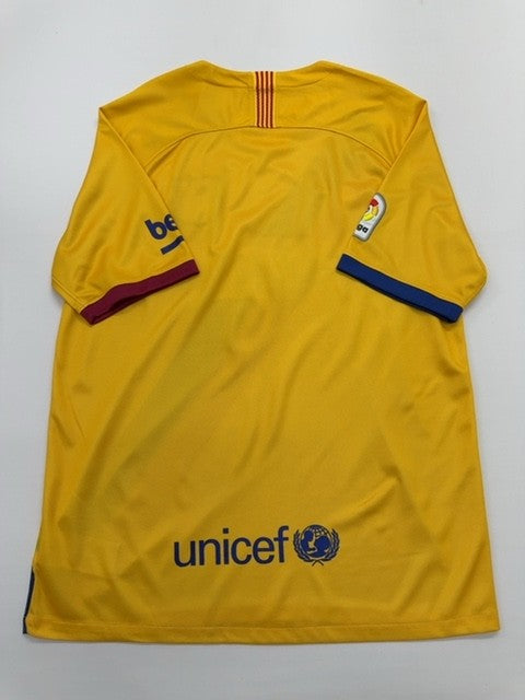 NIKE Boys Yellow Dri-FIT V-Neck Jersey Size XL Breathable Moisture Wicking