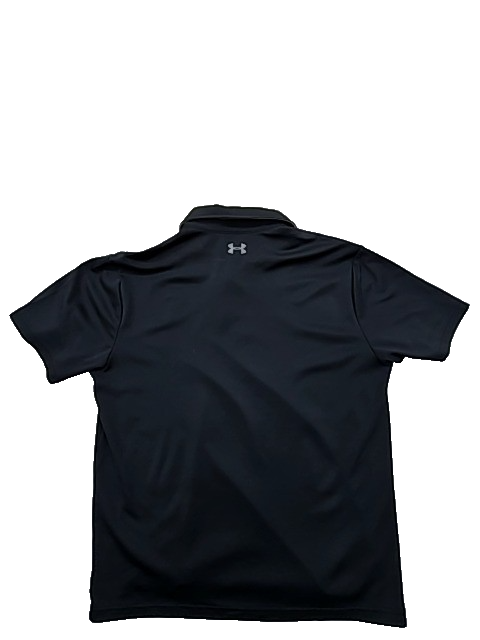 Under Armour HeatGear Black Polo Shirt Men's LG Short Sleeve Loose