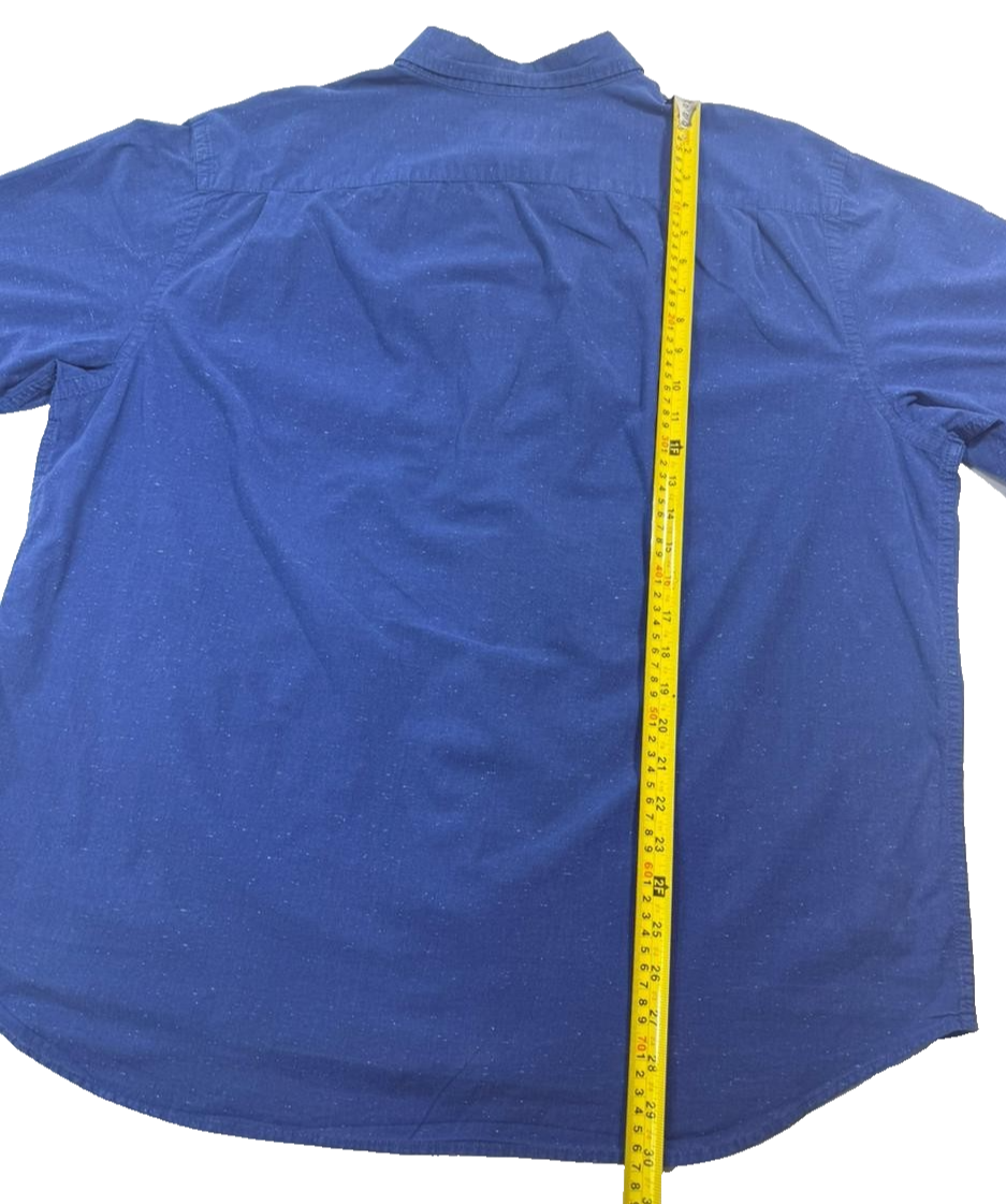 Old Navy Men's Royal Blue Classic Shirt Regular Fit Long Sleeve Button Down XXL