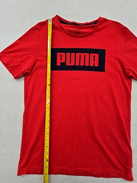 Puma Red Cotton Short Sleeve Crewneck T-Shirt Men's S