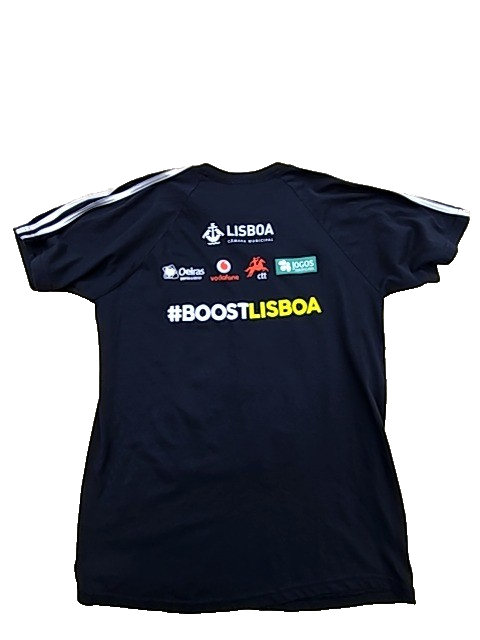 Adidas Men's Black Lisboa Marathon T-Shirt Size M 2010 3 Stripes