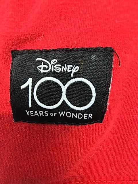 Disney Boys Red Mickey Mouse 100 Years of Wonder T-Shirt Size M Newstyle
